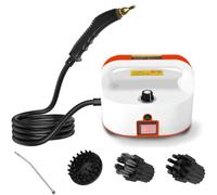 Générique Nettoyeur Vapeur Portatif, Vapeur Haute Pression 4,5 Bars, Chauffage Rapide en 15 Secondes, Nettoyage De Surface Multifonctionnel, 6 Niveaux Dintensité De Vapeur Réglables (Orange White)