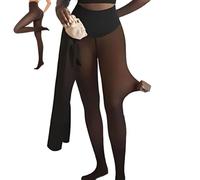 Générique New Compression Band & One Seam Option, Magic Fleece Lined Leggings, Women Shaping Snatch Waist Stay Warm, for Work, Casual Or Winter Layering (Bronze,M)