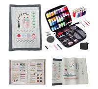 Générique New Embroidery Learning Book,DIY Stitch Book with Sewing Box Set,Unique Portable Embroidery Books for Beginners and Enthusiast