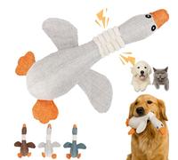 Générique New Indestructible Robust Duck Dog Toy - Heavy Duty Plush for Aggressive & Extreme Chewers, Long-Lasting Stitching for All Dog Sizes (Gray)