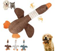 Générique New Indestructible Robust Duck Dog Toy - Heavy Duty Plush for Aggressive & Extreme Chewers, Long-Lasting Stitching for All Dog Sizes (Brown)