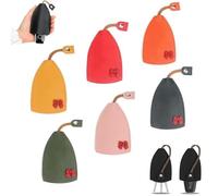 Générique New Protective Pull-Out Key Case Cover, 6 PCS Creative Leather Key Holder Organizer, Retractable Car Keychain Pouch for Men & Women with Holder Hook (6PCS* Bow pattern)