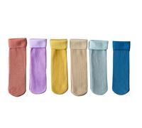 Générique New Snuggly Velvet Winter Thermal Socks, 2026 New Unisex Cozy Thickened Soft Fleece Lined Warm Socks for Cold Weather (6 Pairs-a)