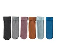 Générique New Snuggly Velvet Winter Thermal Socks, 2026 New Unisex Cozy Thickened Soft Fleece Lined Warm Socks for Cold Weather (6 Pairs-b)