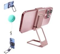 Générique New Upgraded Back Clip Type 360° Folding Bracket, Adjustable, Foldable, Case-Friendly Phone Stand with Stable Metal Base for Various Smartphones (Grey)