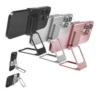 Générique New Upgraded Back Clip Type 360 Folding Bracket, Back Clip Adjustable Height and Angle Foldable Phone Stand, with Stable Metal Base, for Various of Smartphones (3Mix)