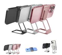 Générique New Upgraded Back Clip Type 360° Folding Bracket, Metal Double Ring Square Phone Holder,Back Clip Foldable Phone Holder, 360° Adjustable Cell Stands All Types Smartphones (3pcs)