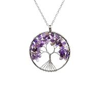 Générique NHTISGRUE Collier pendentif Arbre de Vie Arbre de Vie Lucky Better 7 Chakras Couleur Sagesse Perles de cristal Naturelles Bijoux à Corde Cadeau Bijoux Faits Mains (2)