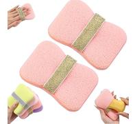 Générique Nicelifehack Double Sided Bath Foaming Bag, 2 in 1 Bathroom Soap Sponge Bath Sponges, Exfoliating Bar Soap Pouch,Quick Lather & Reusable Mesh Soap Holder, for Travelling at Home,Pink