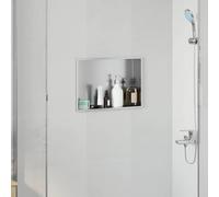 Générique Niche de Douche Argent 45 x 30 x 9.5 cm Acier Inoxydable,Quincaillerie,Plomberie,Pièces & matériel de plomberie,Pièces de douches,Panneaux de Douche,Argent,2.3 KG,42012671