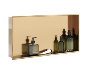 Générique Niche de Douche doré brossé 62x32x9 cm Acier Inoxydable,Quincaillerie, Plomberie, Pièces & matériel de plomberie, Pièces de douches, (Poids 2.12KG)