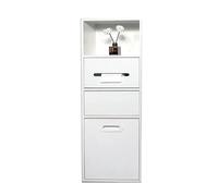 Générique Niche de Douche encastrée, étagère de Rangement de Salle de Bain en Acier Inoxydable 86 x 30 cm | Résistante à l'eau | Organiseur Mural encastré Facile à Installer(Natural)