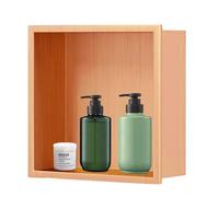 Générique Niche encastrée - Insert Mural de Niche de Douche en Acier Inoxydable, étagères de Salle de Bain étanches pour shampoing et Rangement (Orange,-)