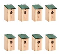 Générique Nichoirs 8 pcs Bois 12x12x22 cm, Maison & Jardin, Décorations, Cabanes à Oiseaux & à Animaux Sauvages, Cabanes à Oiseaux, Beige, (Poids 5.96KG)