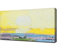 Générique Nicolas de Stael La Soleil Impression sur Toile sur Cadre en Bois Décoration Murale