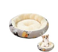 Générique Nid de Sommeil de Chiot - Coussin en Peluche Rond 40 cm, Tapis de Compagnie Confortable, Oreiller à Fourrure Chaud Respirant | Lit Doux et Confort