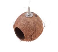 Générique Nid Suspendu en Coquille Naturelle Marron pour Petits Animaux et Hamsters, Confortable et Résistant, Design Naturel Simple pour Cage à Hamster