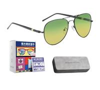 Générique Night Driving Glasses - Polarized Night Vision Glasses | Yellow Anti-Glare Eyewear | Car Safety Glassess, Ergonomic, Lightweight, Glassess Case And 100 Cleaning Wipes Included