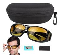 Générique Night Driving Over Glasses - Anti Glare Polarized HD Night Vision Glasses | Anti-Glare Headlight Protection | Yellow Lenses Nights Vision, For Ride, Driving, Travel, Men And Women