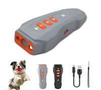 Générique No Bark Ultra, Gentle Pet Anti-Barking Device, Rechargeable Dog Barks Deterrent Devices with Flashlight for Dogs Training & Behavior Aids (Gray*1)