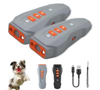 Générique No Bark Ultra, Gentle Pet Anti-Barking Device, Rechargeable Dog Barks Deterrent Devices with Flashlight for Dogs Training & Behavior Aids (Gray*2)