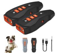 Générique No Bark Ultra, Gentle Pet Anti-Barking Device, Rechargeable Dog Barks Deterrent Devices with Flashlight for Dogs Training & Behavior Aids (Black*2)