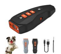 Générique No Bark Ultra, Gentle Pet Anti-Barking Device, Rechargeable Dog Barks Deterrent Devices with Flashlight for Dogs Training & Behavior Aids (Black*1)