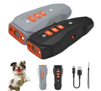 Générique No Bark Ultra, Gentle Pet Anti-Barking Device, Rechargeable Dog Barks Deterrent Devices with Flashlight for Dogs Training & Behavior Aids (Black+Gray)