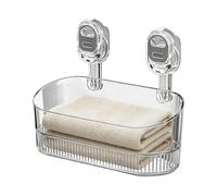 Générique No Drill Storage, Suction Cup Organizer, Rustproof Removable Box, Bathroom Storage Rack, Suction Mount for Bath Rv Bathtub Shower Soap Tile Hotel Room Home Apartment Use