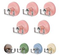 Générique No-Drill Suction Cup Hooks for Glass Doors, Wood Grain Hanger for Wreaths, Coats & Hats with Strong Adhesion, Easy Repositioning and Quick Installation (Pink,5PCS)