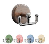 Générique No-Drill Suction Cup Hooks for Glass Doors, Wood Grain Hanger for Wreaths, Coats & Hats with Strong Adhesion, Easy Repositioning and Quick Installation (Wood,1PCS)