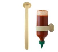 Générique No Drop Left Behind Silicone Bottle Holder, Wall Mounted Upside Down Sauce Bottle Stand, Flexible Stand for Condiment Bottles, Space-Saving Organizer for Kitchen and Bathroom