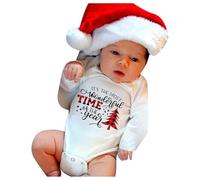 Générique NoëL BéBé Barboteuse GarçOn, Le Costume du Pere Noel Bebe Cadeau BéBé 6 Mois Barboteuse Bebe Enfant Pull NoëL Costume Set pour DéCoration PèRe De SoiréE