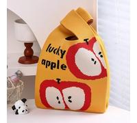 Générique Noël en tricot sacs à main femmes noeud poignet sac décontracté petit sac fourre-tout filles sacs à provisions réutilisables nouvel an sacs cadeaux de Noël