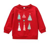 Générique Noël Enfants Bébé Garçons Filles Pulls,Enfants Renne Rétro Pullover Pull-Over Enfant Hiver Sweat-Shirt Pull Noel Enfant 12 Ans Pull Noel Tricoté Déguisement Noël Pulls Sweat Hauts