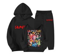 Générique Noël Jogging Survêtement Ensemble 2 Pièces Kpop Demons Hunters Merch pour Fille Imprimés K-Pop Demon Hunter Pull à Manches Longues Kpop Witch Hauts Décontractés Demon Hoodie