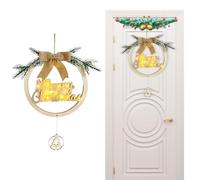 Générique Noël Panneau de Suspension en Bois - Panneau de de pour Porte,Cadeaux de noël en Bois réutilisables, Panneau de Han, décor de Porte d'entrée pour Porche, d'entrée