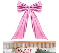 Générique Noël Papillon Géant - Décoration Maison Satin avec Noeud À Faire | Ornement Cime de Sapin Grands,pour Mur Portique Salon Cheminée Anniversaire Mariage Automne