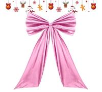 Générique Noël Papillon Géant | Grand Décoration Murale avec Noeud À Faire,Papillon Géant avec Longues Queue | pour Mur Porte Couronne Manteau Escalier