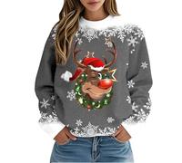 Générique Noel Pulls Femme Tenue Famille Bonhomme De Neige Pull Plaid Mochi Sweater Manches Longues Sweats Noël pour Femmes Hauts Femme, Sweat Grande Taille Unisexe