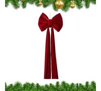 Générique Noeud d'arbre De Noël Extra Large - Décoration Géante en Velours pour Arbres De Noël, Grand Ruban De Vacances, Guirlande De Porte Festive, Décoration Murale | d'arc De Banderole Surdimensio