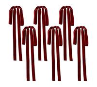 Générique Noeud Papillon de Noël | Grand Noeud pour Cime De Sapin De Noël,6 Pièces Décorations Festives pour Maison Mariquet Fêtes Rassemblements