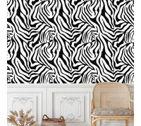 Générique Noir Blanc Texture Papier Peint Avec Support Adhésif, Moderne Mat Auto-adhésif Papier Peint, étanche à l'eau Autocollant Amovible Pour Maison Salon Chambre Cusine 45 X 1000 CM