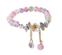 Générique Noir Bracelet En Acier Bijoux Stone Flower Bracelet Semi Gemstone Beaded Bracelet Christmas Bleu Valentin Et Anneaux (Camouflage, One Size)