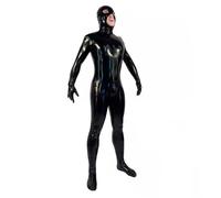Générique Noir,L, Hommes Sexy Miroir Ammoniaque Au Latex Tout Compris Loisirs Fermeture Éclair Serré Combinaison Discothèque DS Scène Vêtements