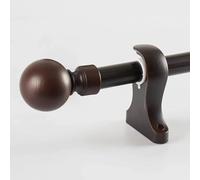 Générique Noir Mat 28 mm - 1m 2.5m 3.2m 4.0m avec Supports avec Embouts- Kit Tringle À Rideaux Stable pour Chambre À Coucher Salon Cuisine(Noir,3.30m)
