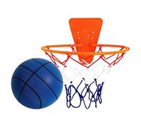 Générique Noiseless Basketball - No Sound Basketball Indoor with Hoop - No Noise Sport Ball, Soft Bounce Equipment for Home Gym Apartment, Door