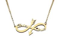 Générique Nom : Cupidon Flèche, Infini, Or Argent, Double Nom Exclusif, Coupe, Amour Éternel, Dessin Femmes, Cadeau pour les femmes
