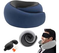 Générique Nomadike-s NOMAREST |Ergonomic Memory Foam Travel Pillow,Memory Foam Travel Pillow,Perfect for Airplane and Car, Ultimate Comfort Guaranteed (Bleu)