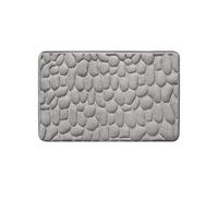 Générique Non-Slip Memory Foam Bath Mat, Le Tapis De Bain Galet，40 x 60cm Absorbent Bathroom Mat, Ultra Soft and Comfortable Shower Mat, Dark Grey Decorative Mat, Machine Washable, Quick Dry